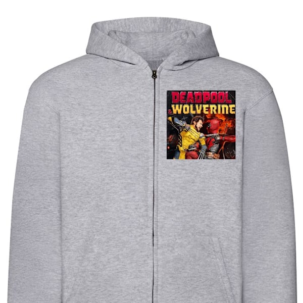 Zip-Hoodie | Hættetrøje med Lynlås til Voksne Deadpool & Wo grå L