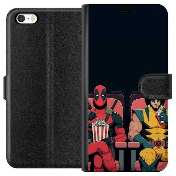 Apple iPhone 5 Lompakkokotelo Deadpool & Wolverine