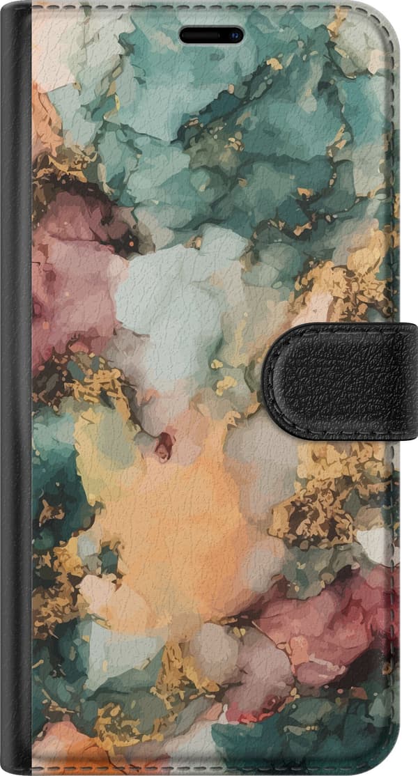 Kompatibelt Lommeboketui til Samsung Galaxy S21+ 5G Marmor