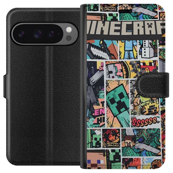 Google Pixel 9 Pro XL Tegnebogsetui Minecraft Kunst
