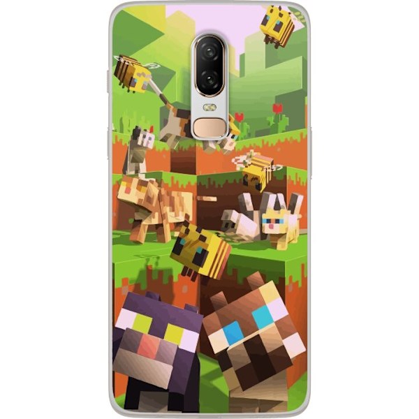 OnePlus 6 Läpinäkyvä kuori MineCraft