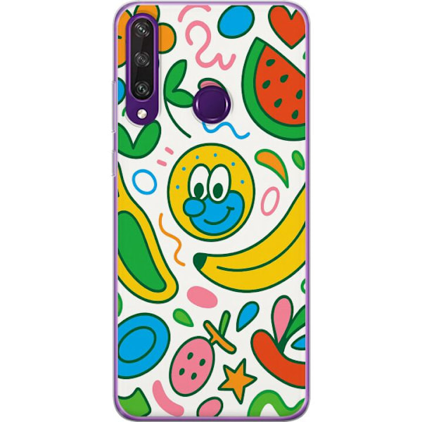 Huawei Y6p Genomskinligt Skal Butterfly Veil