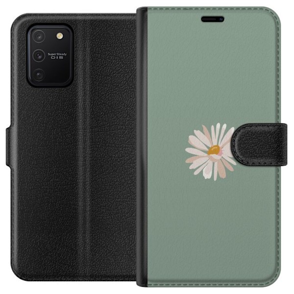 Samsung Galaxy S10 Lite Plånboksfodral Grön Minimalblomma