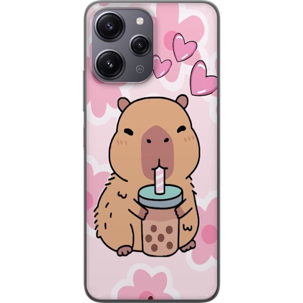 Xiaomi Redmi 12 Läpinäkyvä kuori Kawaii Capybara Sydän Ani