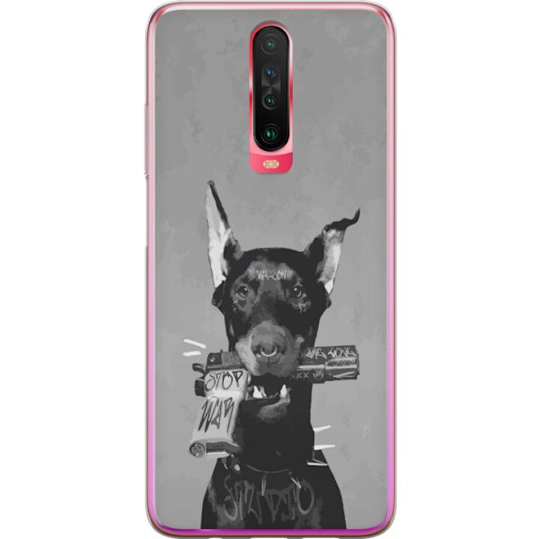 Xiaomi Redmi K30 Genomskinligt Skal Grå Hund Grafisk Design Tuff Djurmotiv Street Art Urban Trend Hundälskare Stil Populärt Motiv