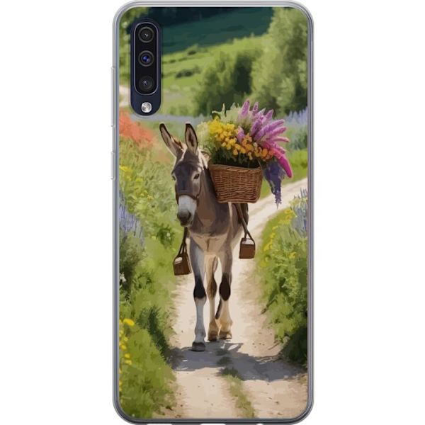 Samsung Galaxy A50 Genomskinligt Skal Åsna Djurmotiv Rolig Design Naturmotiv Populär Dekor Humor Grafiskt Djurtema Exotiskt