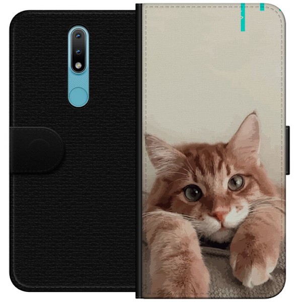 Nokia 2.4 Lommeboketui Katt