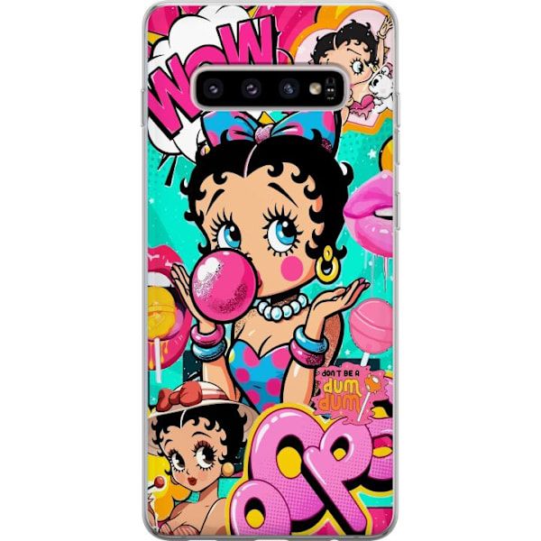 Samsung Galaxy S10+ Genomskinligt Skal Betty Boop