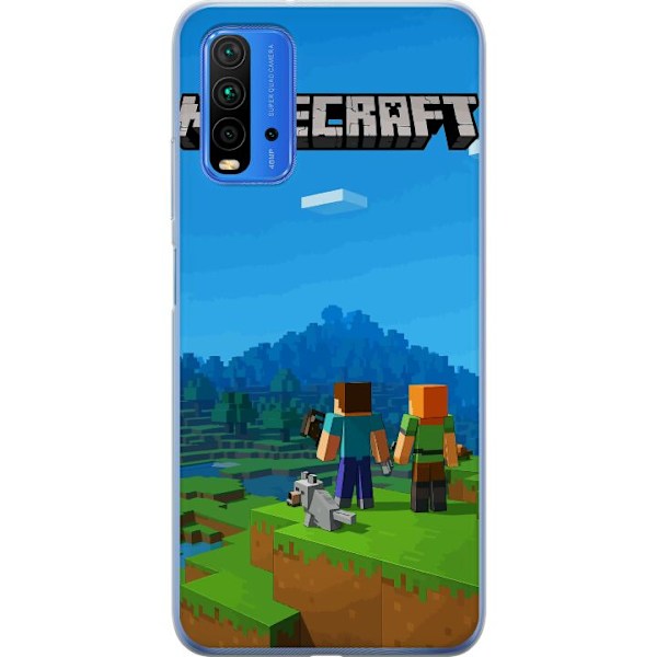 Xiaomi Redmi 9T Genomskinligt Skal Minecraft Key Art