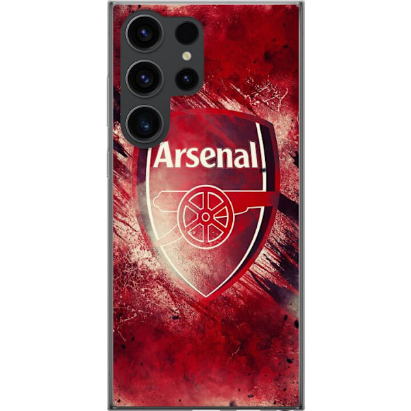 Samsung Galaxy S25 Ultra Genomskinligt Skal Arsenal Football