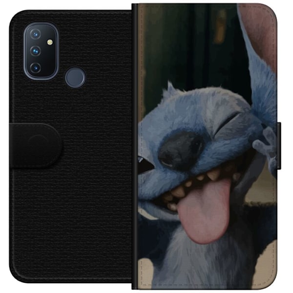 OnePlus Nord N100 Lommeboketui Stitch Søt Alien - Blå Favori