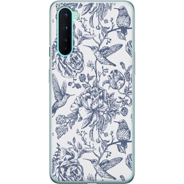 OnePlus Nord Läpinäkyvä kuori Kukat & Linnut - Romanttinen Vintage-tyylinen Kuviointi