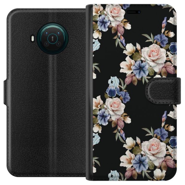 Nokia X10 Plånboksfodral Blommor