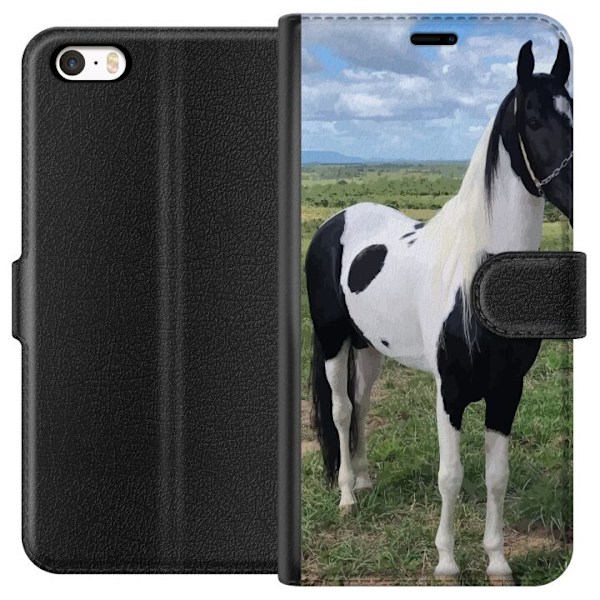 Apple iPhone 5 Tegnebogsetui Hestemagi - stiliseret hest i en