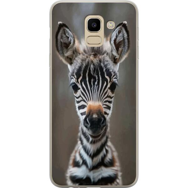 Samsung Galaxy J6 Genomskinligt Skal Giraff Djurmotiv Afrika Natur Grafiskt Motiv Savann Vilda Djur Populär Väggkonst Exotiskt Tema