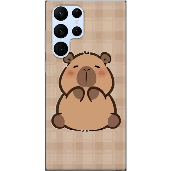 Samsung Galaxy S22 Ultra 5G Läpinäkyvä kuori Mobilskal kawaii capybara flera figurer japansk stil