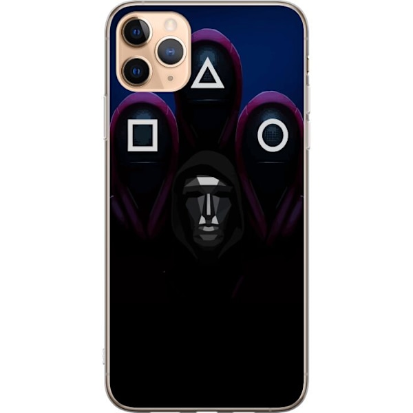 Apple iPhone 11 Pro Max Genomskinligt Skal Squid Game Säsong 3 Nya Ikoner Populär Serie TV Motiv Asiatisk Drama Trend Ikoniskt Grafisk Design