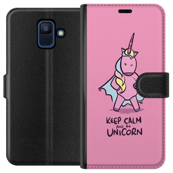 Samsung Galaxy A6 (2018) Plånboksfodral Keep Calm Enhörning