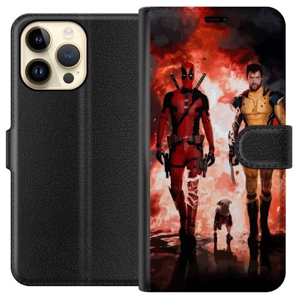 Apple iPhone 14 Pro Max Lompakkokotelo Wolverine Deadpool