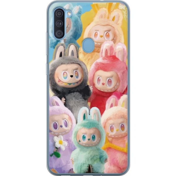Samsung Galaxy A11 Genomskinligt Skal Labubu Sketch Style –