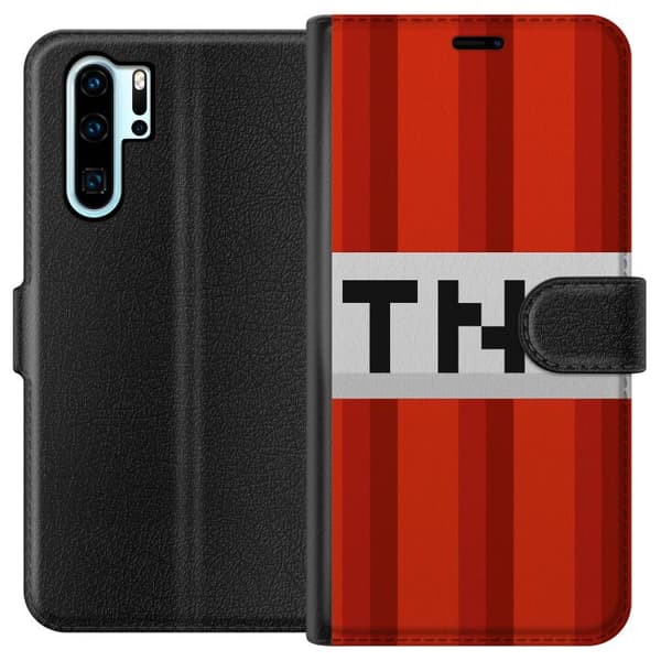 Kompatibel Tegnebogsetui til Huawei P30 Pro Minecraft TNT