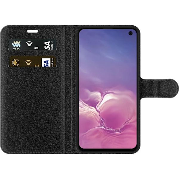 Samsung Galaxy S10e Lommeboketui Svarte Bølger