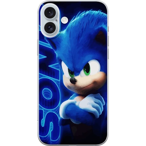 Apple iPhone 16 Plus Gjennomsiktig deksel Sonic the Hedgehog