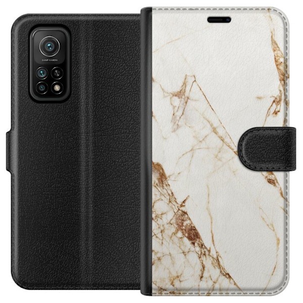 Xiaomi Mi 10T 5G Lompakkokotelo Valkoinen marmori