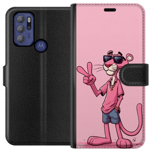 Motorola Moto G60S Lommeboketui Pink Panter Peace