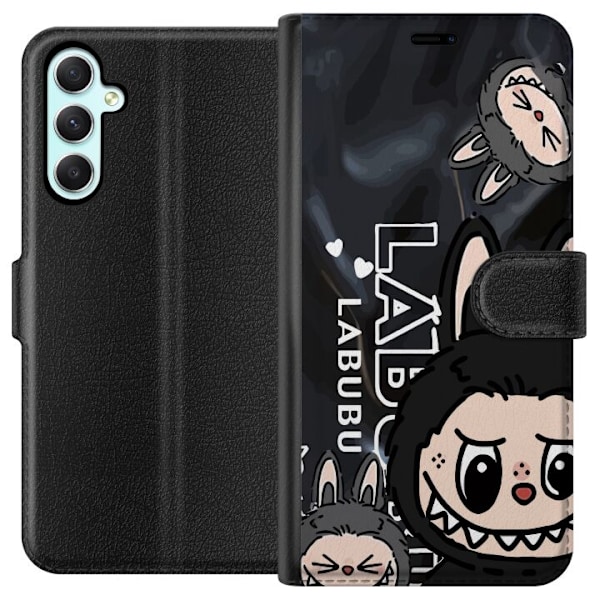 Samsung Galaxy A34 Tegnebogsetui <nl>Labubu Black Energy - Sor