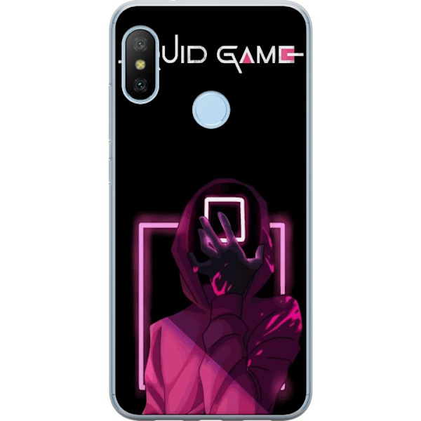 Xiaomi Mi A2 Lite Läpinäkyvä kuori Squid Game Teema Suosittu Sarja Motiivi Graafinen Ikoninen Suunnittelu Aasialainen Popkulttuuri Jännitys Draama