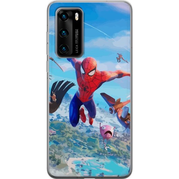 Huawei P40 Genomskinligt Skal Fortnite Spiderman