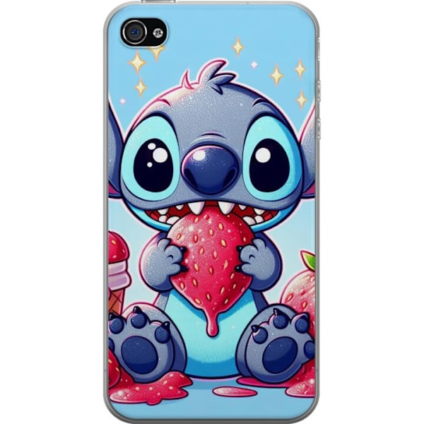 Apple iPhone 4 Läpinäkyvä kuori Strawberry Stitch