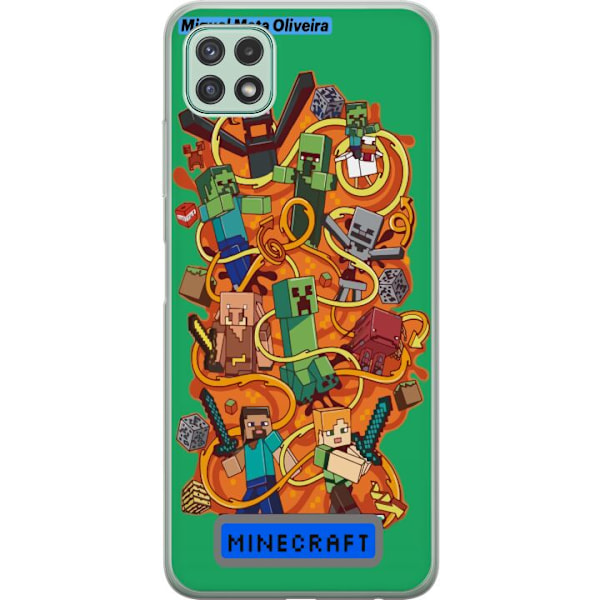 Samsung Galaxy A22 5G Genomskinligt Skal Minecraft