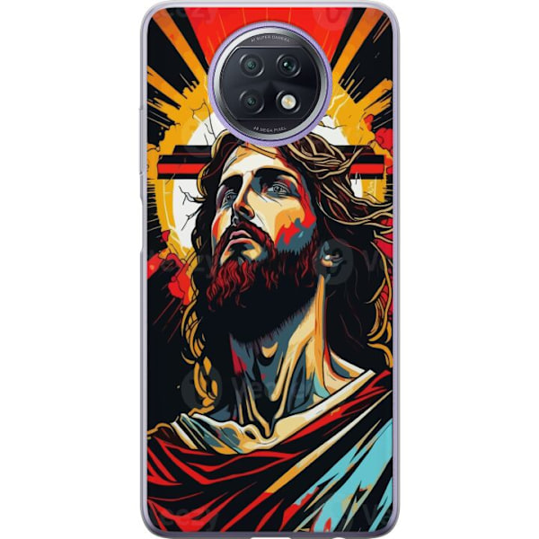 Xiaomi Redmi Note 9T Läpinäkyvä kuori Jeesus ja Kortti - us