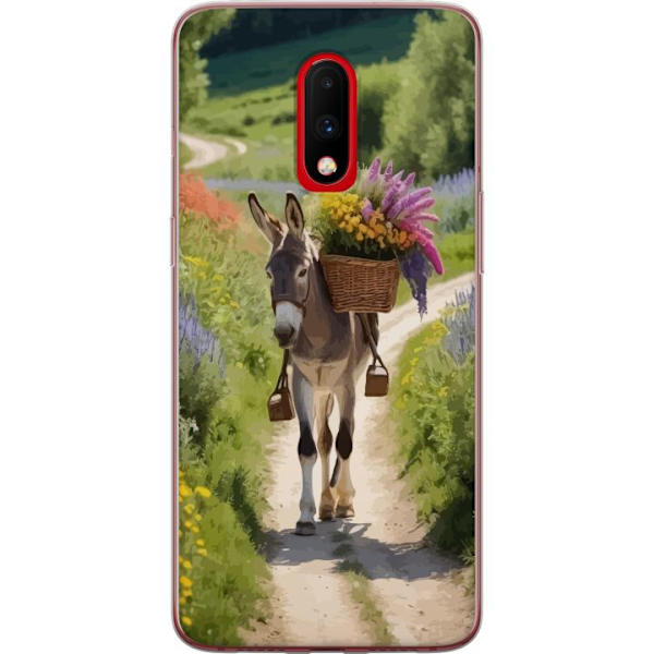 OnePlus 7 Genomskinligt Skal Åsna Djurmotiv Rolig Design Naturmotiv Populär Dekor Humor Grafiskt Djurtema Exotiskt