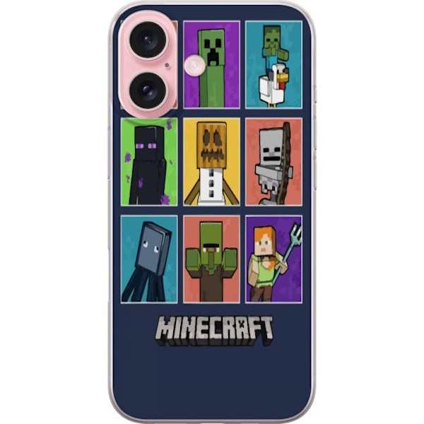 Apple iPhone 16 Läpinäkyvä kuori Minecraft