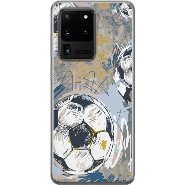 Samsung Galaxy S20 Ultra Gjennomsiktig deksel Fotball