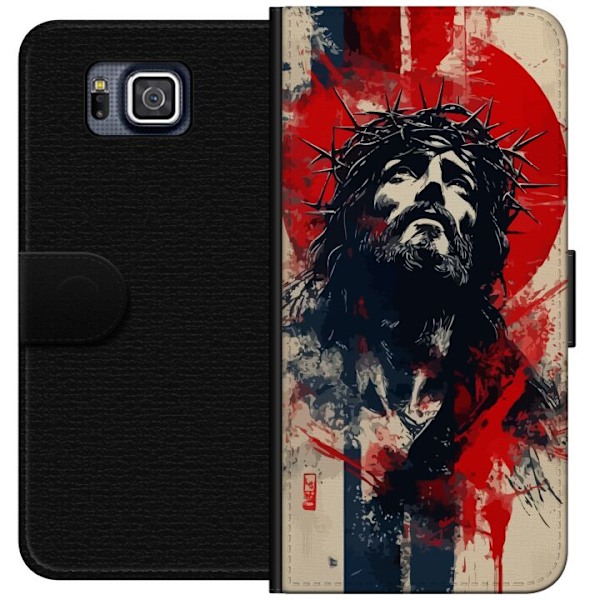 Samsung Galaxy Alpha Lompakkokotelo Jeesus ristillä - kristillinen aihe vahvalla symboliikalla uskosta ja toivosta