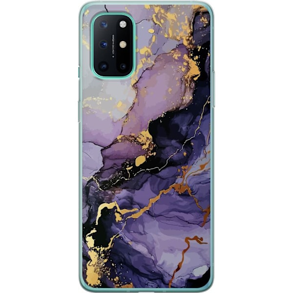 OnePlus 8T Gennemsigtig cover Lilla Marmor