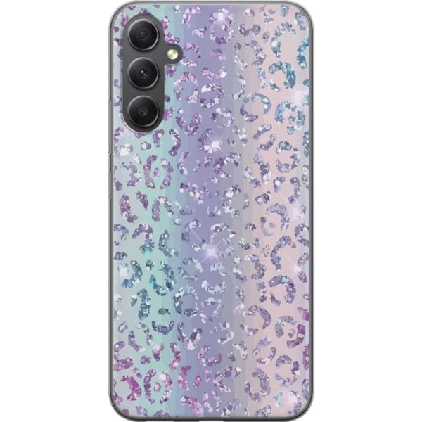 Kompatibelt Mobildeksel til Samsung Galaxy A25 Glitter Leopard