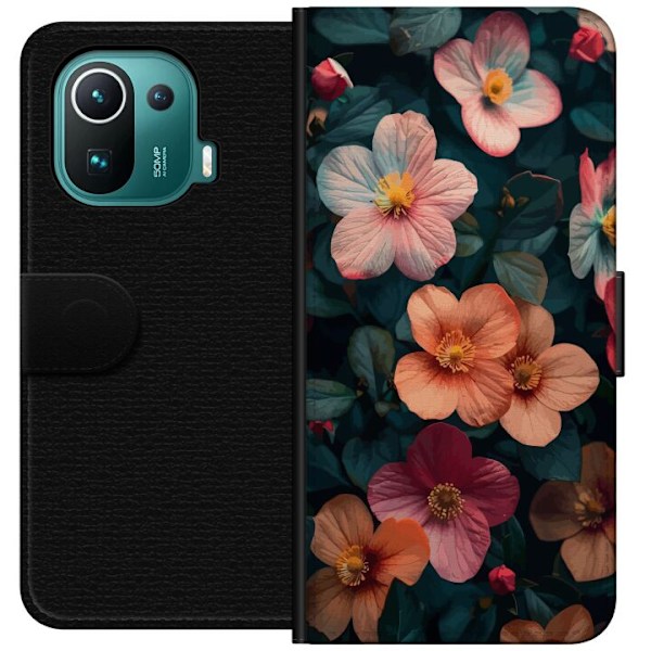 Xiaomi Mi 11 Pro Tegnebogsetui Blomster