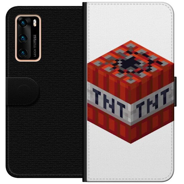 Huawei P40 Tegnebogsetui Minecraft TNT