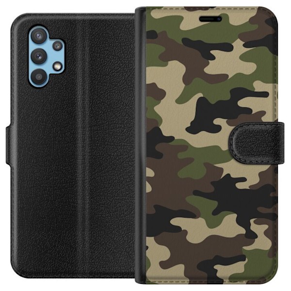 Samsung Galaxy A32 5G Tegnebogsetui Skov camo