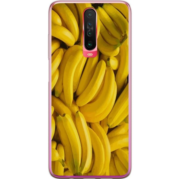 Xiaomi Redmi K30 Genomskinligt Skal Banana Pattern – lekfullt mönster med gula bananer