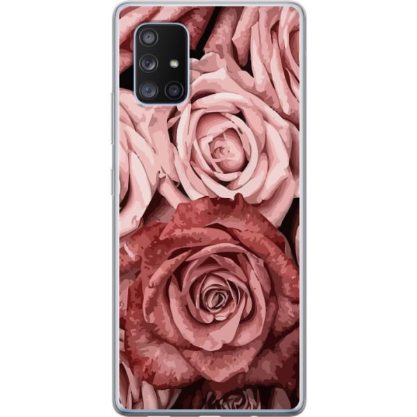 Samsung Galaxy A71 5G Läpinäkyvä kuori Ruusut