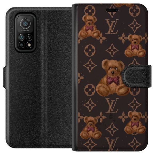 Xiaomi Mi 10T Pro 5G Tegnebogsetui Louis Vuitton Teddybjørn Mønster Luksus Mode Design Populært Motiv Mode Trend Luksuriøse Accessories