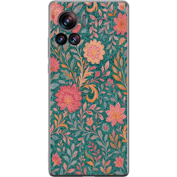 Motorola Edge 30 Ultra Genomskinligt Skal Floral Dream