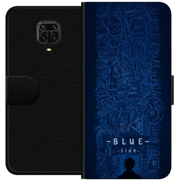 Kompatibelt Plånboksfodral till Xiaomi Redmi Note 9S Blue Side illustration blå