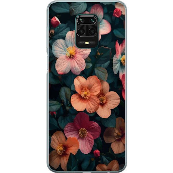 Xiaomi Redmi Note 9 Pro Genomskinligt Skal Blommor